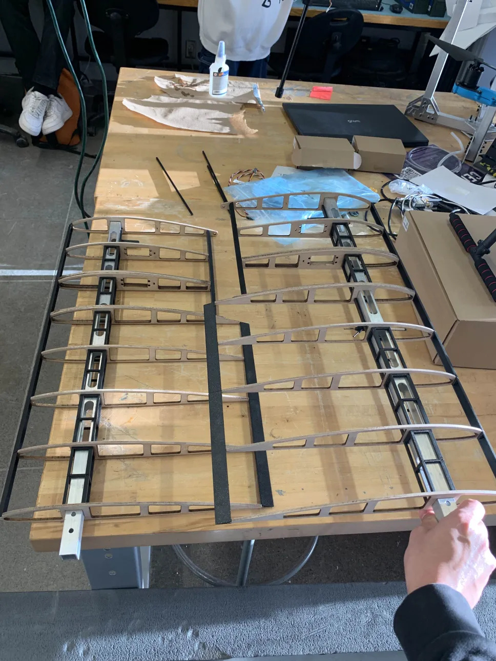 fixed-wing plane wings before wrapping